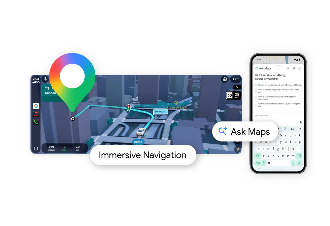 Google Maps is redesigning everything: Navigation and exploration with Artificial Intelligence Gemini